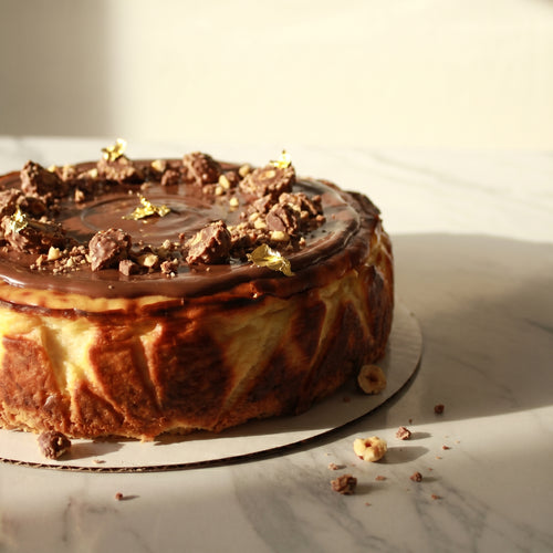 Doré Ferrero basque cheesecake — 3/4 view