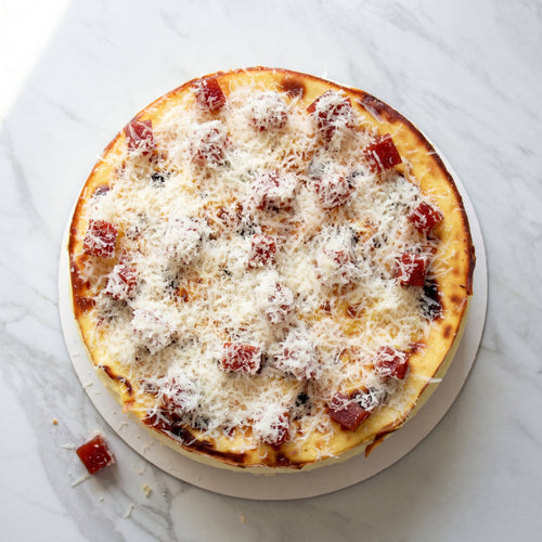 Doré Guava basque cheesecake — overhead